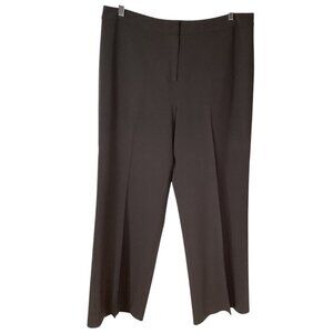 St. John‎ Dark Taupe Dress Pant Trousers Wide Leg Size 12